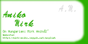 aniko mirk business card